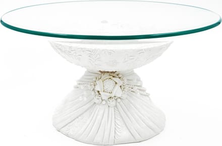 Decoratie Schaal - Glas - Wit - Ø32cm