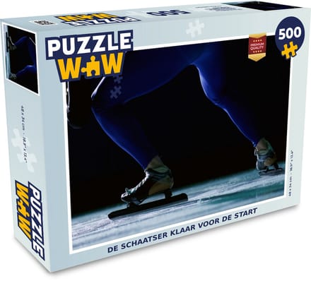 Puzzel De schaatser klaar voor de start - Legpuzzel - Puzzel 500 stukjes