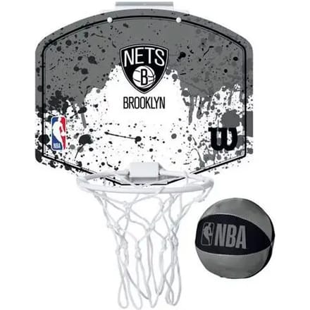 Basketball Basket Wilson Brooklyn Nets Mini Grey
