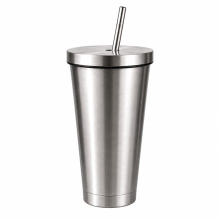 BRD® RVS Drinkbeker Zilver 500ml - Dubbele Wand - Koffiebeker - Autobeker