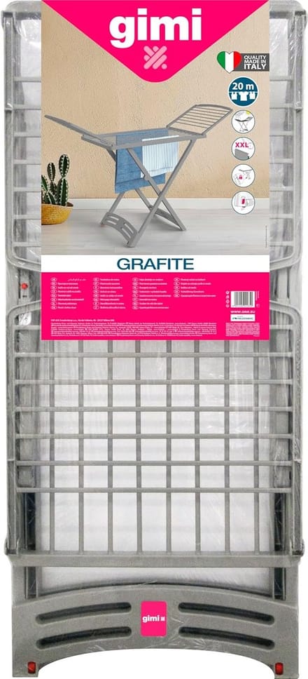 Opvouwbaar Droogrek X-Model - Zware Kwaliteit Kunststof - Grijs