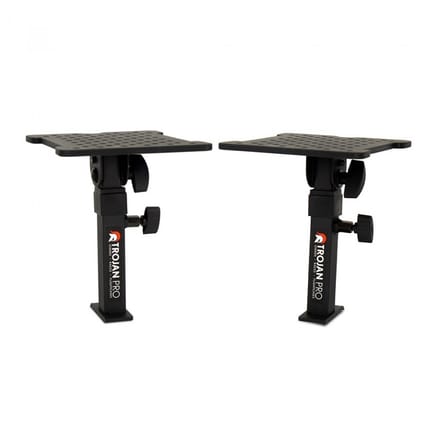 Trojan Pro Monitor Speaker Stands Desk Clamp-On, Pair