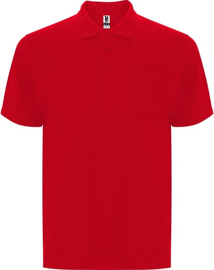 2 Pack Heren Poloshirt met borstzak model Centauro merk Roly 190 grm maat M Rood