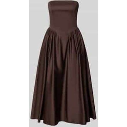 Cocktailjurk in off-shoulder-look met smokdetails