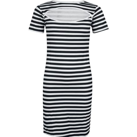 R.E.D. Rock-Engineered Design zwart-witte korte jurk met cut-out halslijn - Dames - L