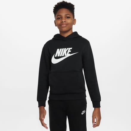 Nike Club Fleece Sweater Met Capuchon Kinderen-Zwart