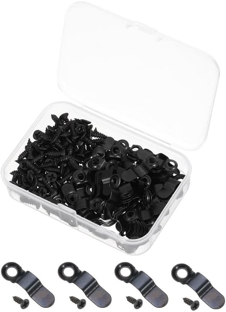 Dailygoods- Fotolijstclips 100 Stuks - Zwarte Draaiknoppen