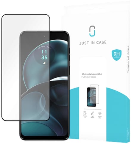 Just in Case screenprotector geschikt voor Motorola Moto G14 / G54 (5G) - Screenprotector Full Cover Gehard Glas