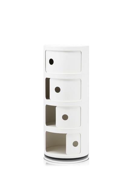 Kartell Componibili Kast Rond Extra Large (4 Comp.) Wit