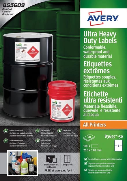 Etiket avery b3655-50 148x210 pe wit 100st | 5 stuks