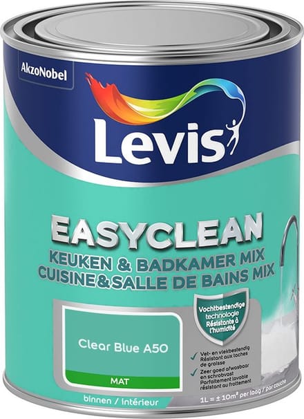 Levis - Easyclean Keuken & Badkamer Mix - Clear Blue A50 - Mengverf - 1 L