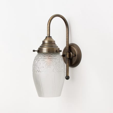Wandlamp Flower Yard Geëtst Meander Brons - Art Deco Trade
