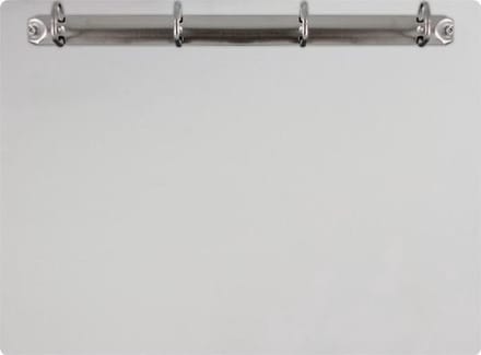 Magnetisch klembord A4 incl. ringband (liggend) - Wit