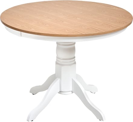 AKRON - Ronde eettafel - Lichtbruin - 100 cm - Essenhoutfineer