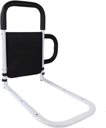 Bedbeugel - Grijphulp bed - Veilig opstaan - Met opbergvak - 32 centimeter - Zwart