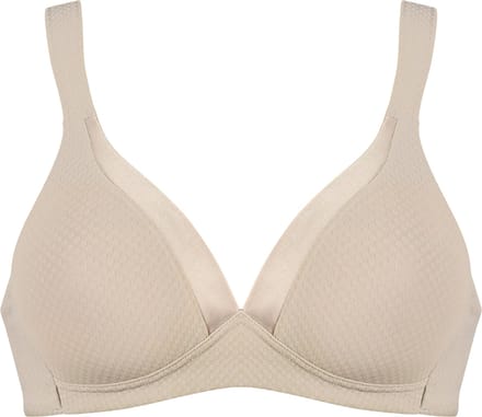 Naturana - Soft bh met glansband en patroon - 5918 - Beige - 85C
