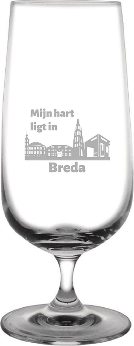 Gegraveerde bierglas op voet 41cl Breda