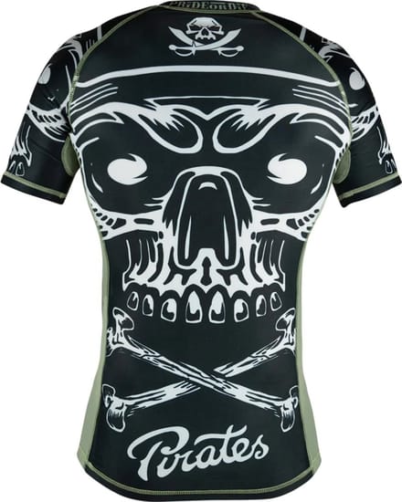 PRIDEorDiE PIRATE V.2 Rash Guard Zwart Wit - M