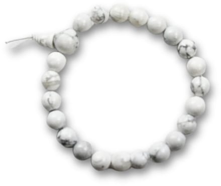 Powerbead armband Howliet wit