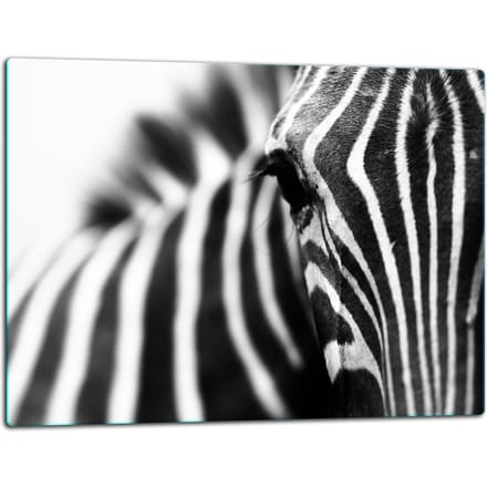 TMK ArtDeko Serie - Snijplank - Zebra - 52x40 - Glas - Beschermplaat