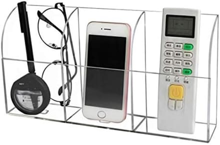 Wandhouder voor afstandsbediening en telefoon met 2 vakken