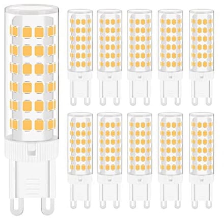 Energiebesparende 7W G9 LED-lampen Warm wit 2700K 360° Stralingshoek - 10 Pack