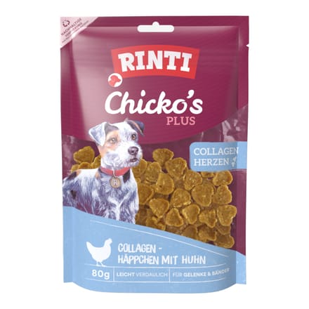80 g RINTI Chicko's Plus Collageenharten Hondensnacks