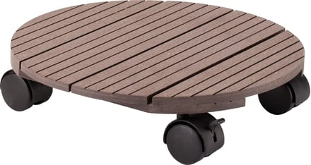 Form Plastic Plantenpot Trolley - Composiet - Bruin - Rond - 30 x 30 cm - Max 80 Kilo