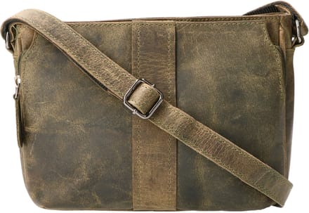 Oriana – Lederen Schoudertas | Kleur: Groen