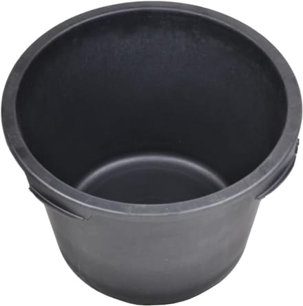 Set van 3 Zwarte Mortel Mengemmers - Robuuste Bouwemmers (65 Liter Capaciteit)