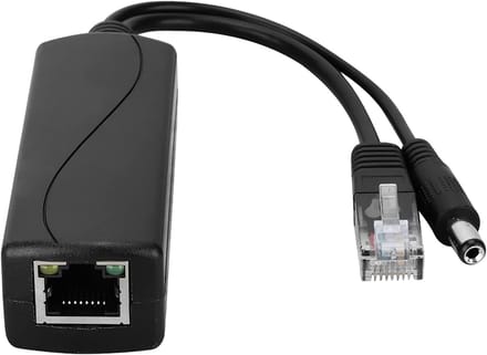 POE Adapter Kabel - Stroom Injector - Netwerk Uitbreiding - 48V naar 12V - 100 Meter - Zwart