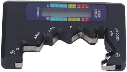 Digitale Batterijtester - Batterij Checker - Batterijen Testen - LCD Scherm Indicatie - Compact Formaat - Zwart