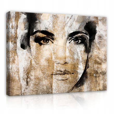 WALLARENA - Canvas schilderij - 60x40 cm - Portret van een vrouw, groot formaat
