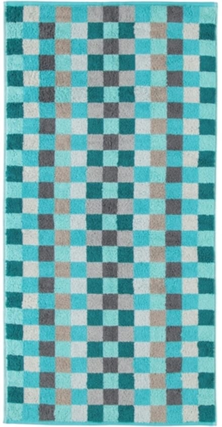 Handdoek Cawö Unique Karo Turquoise