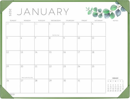 Bureaukalender 2025 - 18-maanden Kalender met Bureauonderlegger voor Planning tot juni 2026
