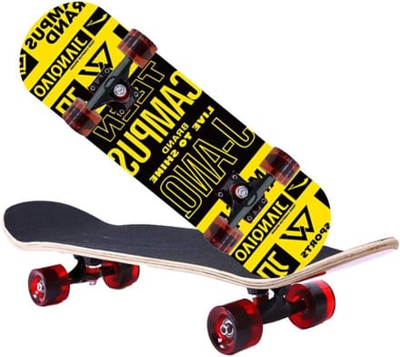 Compleet Skateboard - Trickboard - Stunts Oefenen - Dubbele Kicktail - 80 cm - Gekleurd