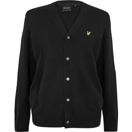 Lyle & Scott Heren Vest met V-hals (Jet Zwart)
