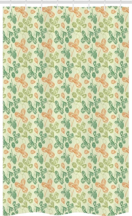 ABAKUHAUS Douchegordijn – 120x180 cm – Polyester – Bladerenprint