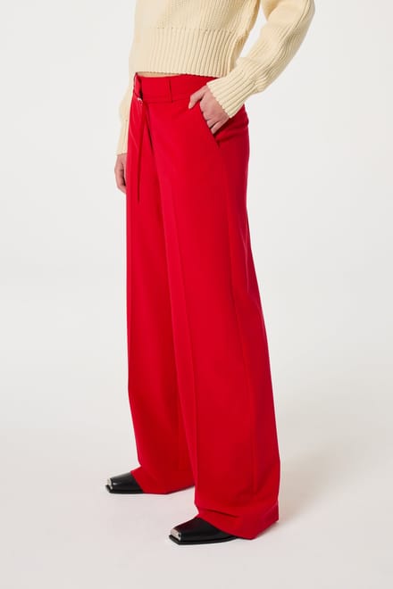 Fabienne Chapot Nelsan Trousers Red Hot Chilli Maat: 34 | Pantalons Outlet | Dames | Rood