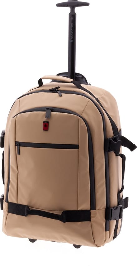 Gladiator Polar Handbagage Laptop Rugzak Trolley - 55 cm - 14 inch - Beige