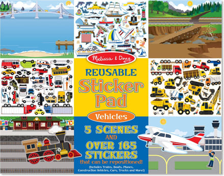 Melissa & Doug - Reusable Sticker Pad - Voertuigen
