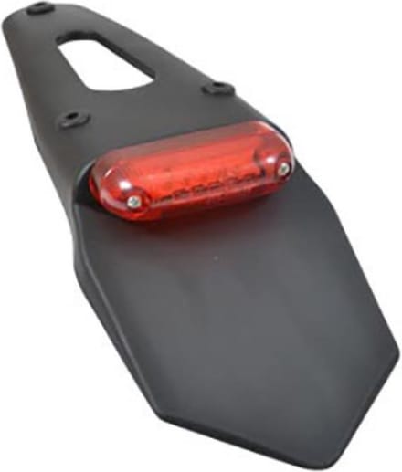 Achterspatlap Tun'R voor motor met achterlicht rechthoekig rood LED 12V