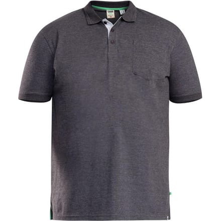 Duke Heren D555 Grant Pique Kingsize poloshirt 2XL houtskool