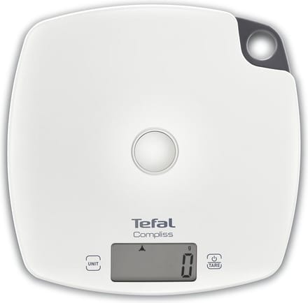 Tefal BC1000V1 Compliss - Keukenweegschaal - 5 kg / 1 g schaal - Groot plastic platform - Tarra-functie - LCD-display