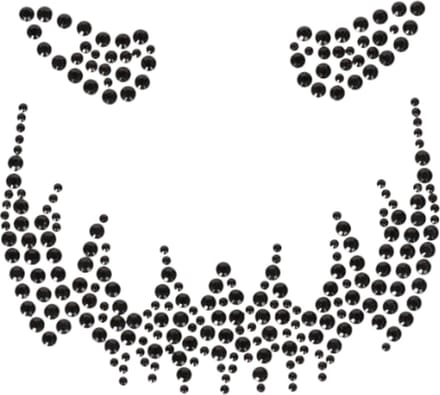 Gezicht sticker/face jewel zwart Halloween