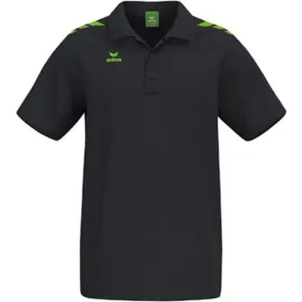 Erima Cmpt 3 Wings Polo Heren - Zwart / Green Gecko | Maat: S