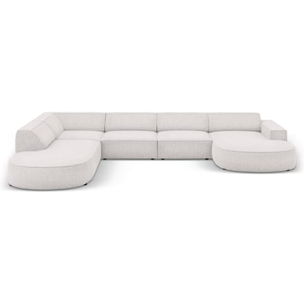 7-zitshoekbank Jodie links chenille afgerond | Micadoni Home