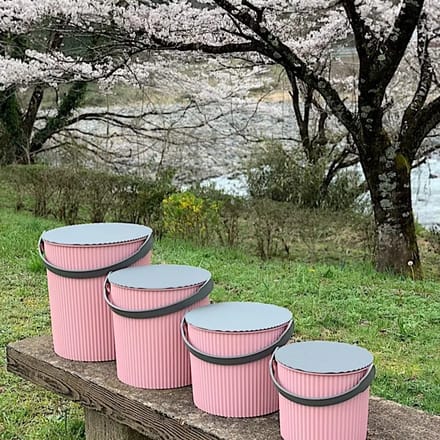 Hachiman Omnioutil Opbergemmer - L - Roze/Grijs