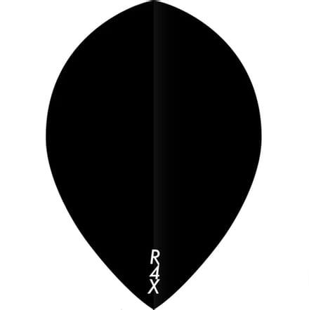 DLDarts - Pear Flights - 100 micron - 1 Set - Zwart