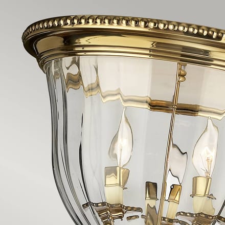 Hinkley LED Plafondlamp Cambridge | 3X E14 Max 40W | Dimbaar | Burnished Brass